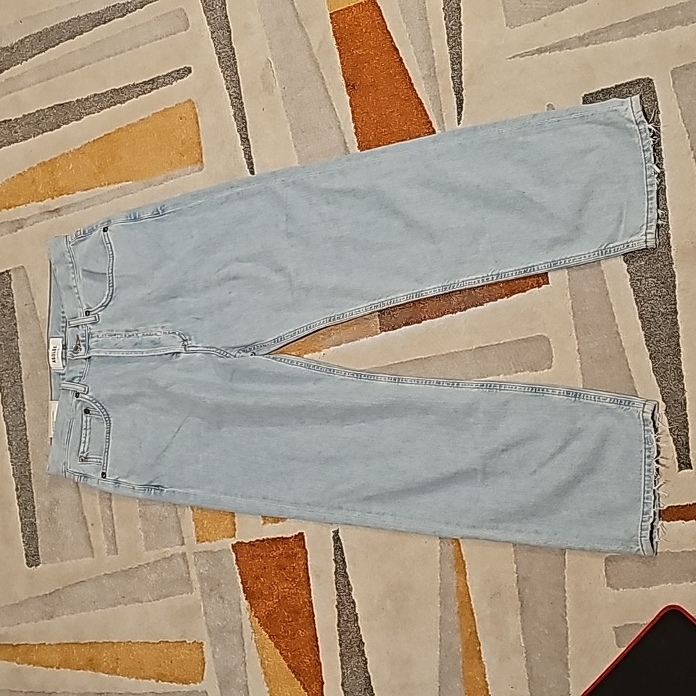 NWT Agolde 90's crop mid loose straight jeans in pivot - Picture 3 of 9